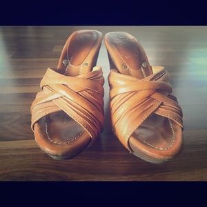 Frye Reese Platform Slide Sandal